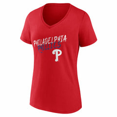 MLB Philadelphia Phillies Women's Hustle Personalized Name & Number V-Neck T-Shirt