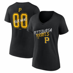 MLB Pittsburgh Pirates Women's Hustle Personalized Name & Number V-Neck T-Shirt