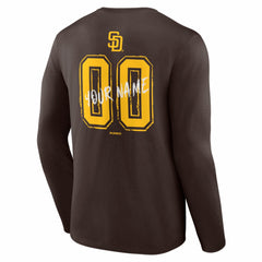 MLB San Diego Padres  Hustle Personalized Name & Number Long Sleeve T-Shirt