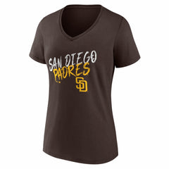 MLB San Diego Padres Women's Hustle Personalized Name & Number V-Neck T-Shirt