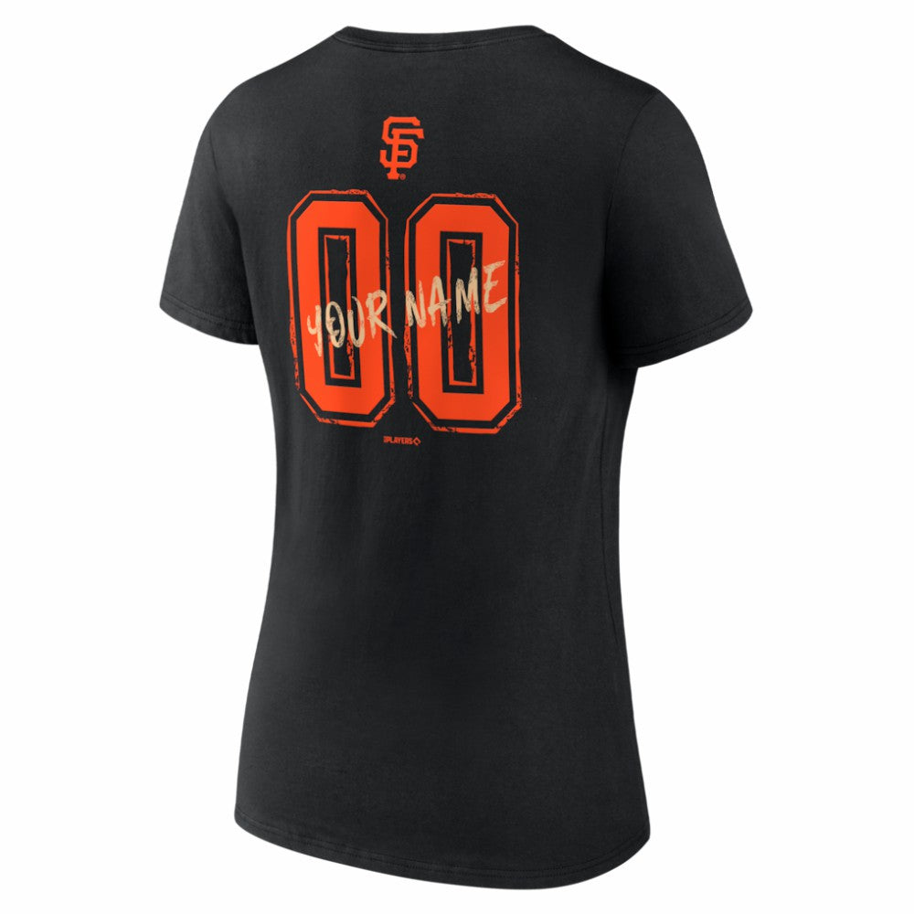 MLB San Francisco Giants Women's Hustle Personalized Name & Number V-Neck T-Shirt