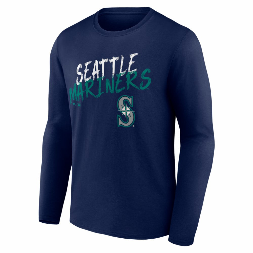 MLB Seattle Mariners  Hustle Personalized Name & Number Long Sleeve T-Shirt