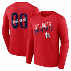 MLB St. Louis Cardinals  Hustle Personalized Name & Number Long Sleeve T-Shirt