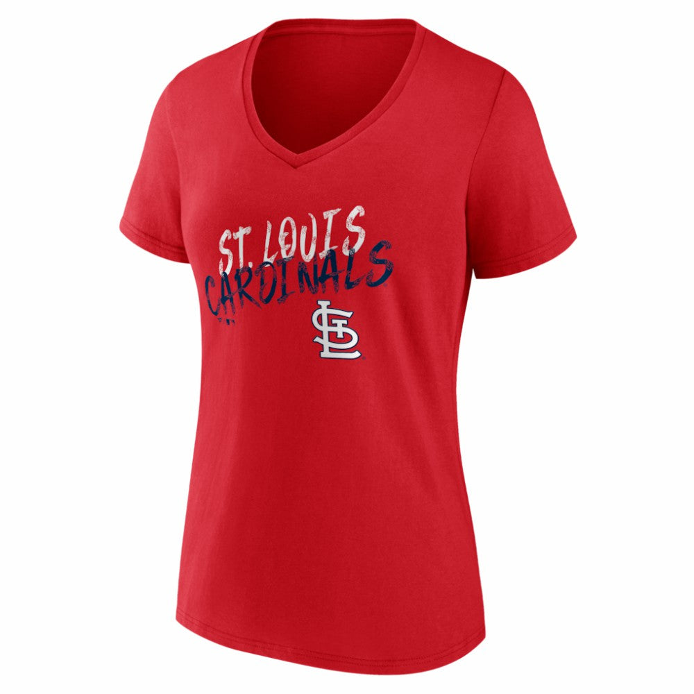 MLB St. Louis Cardinals Women's Hustle Personalized Name & Number V-Neck T-Shirt