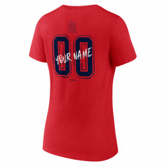 MLB St. Louis Cardinals Women's Hustle Personalized Name & Number V-Neck T-Shirt