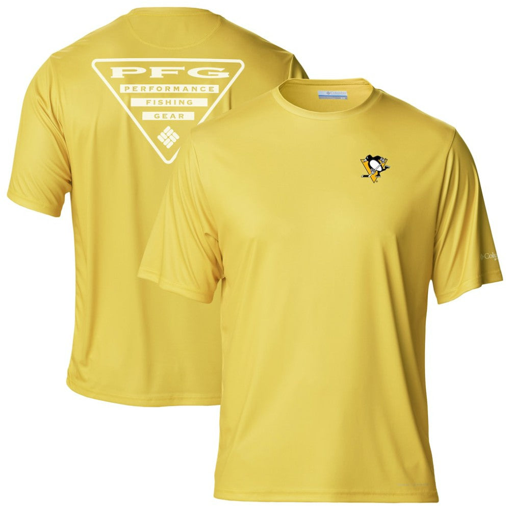 NHL Gold Pittsburgh Penguins Columbia PFG Terminal Tackle Omni-Shade T-Shirt