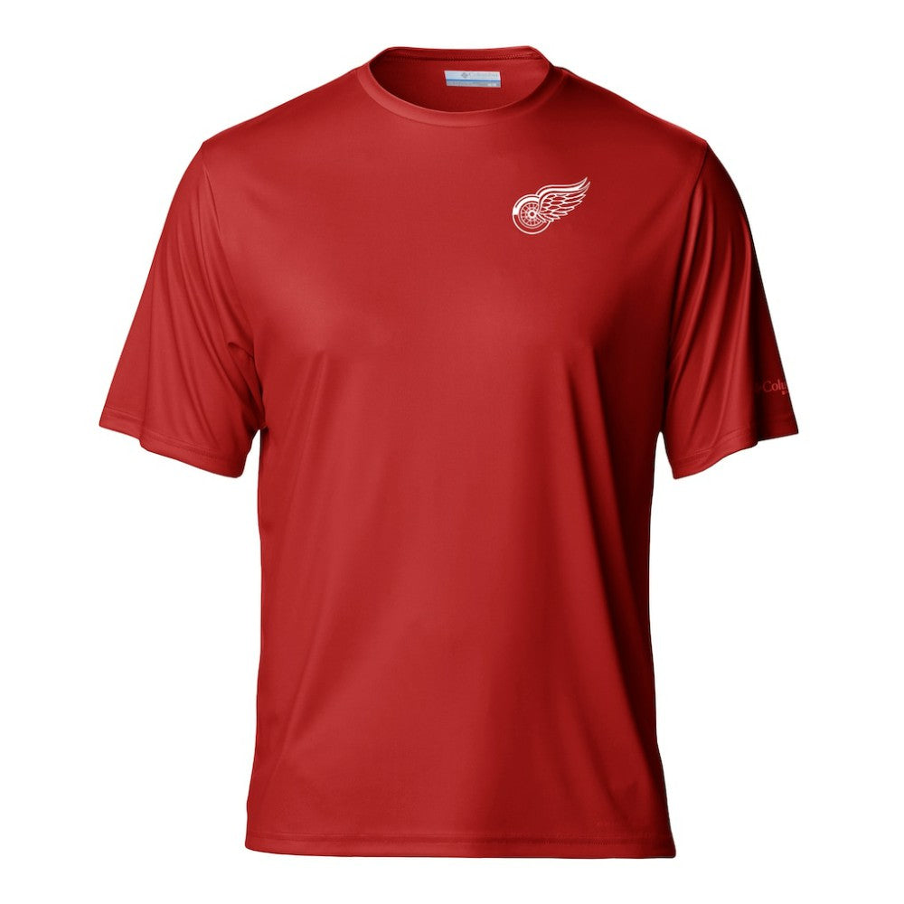 NHL Red Detroit Red Wings Columbia PFG Terminal Tackle Omni-Shade T-Shirt