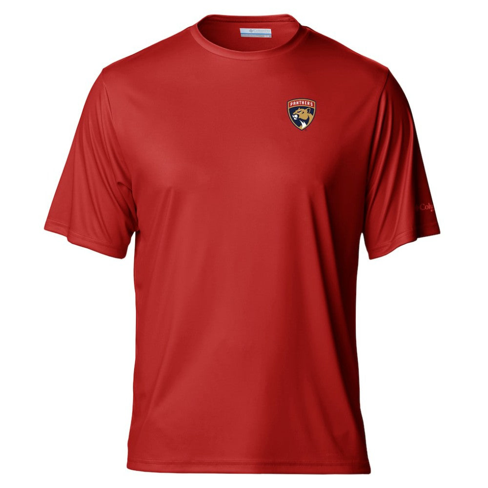 NHL Red Florida Panthers Columbia PFG Terminal Tackle Omni-Shade T-Shirt