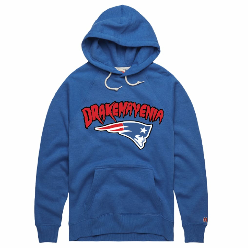 Drake Maye  Homage Unisex Drakemayenia Tri-Blend Hoodie - New England Patriots