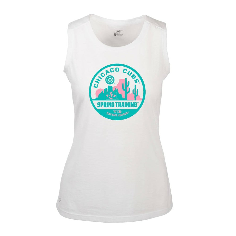 MLB Chicago Cubs Levelwear Women's Macy Spring Training Badge Bold Tank Top