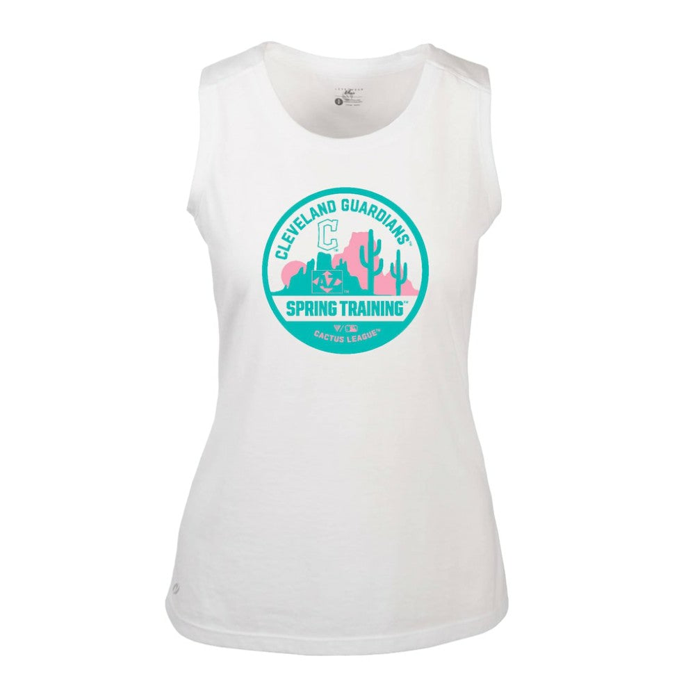 MLB Cleveland Guardians Levelwear Women's Macy Spring Training Badge Bold Tank Top