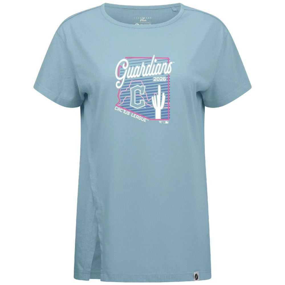 MLB Cleveland Guardians Levelwear Women's Influx Spring Training Sunrise Bold T-Shirt