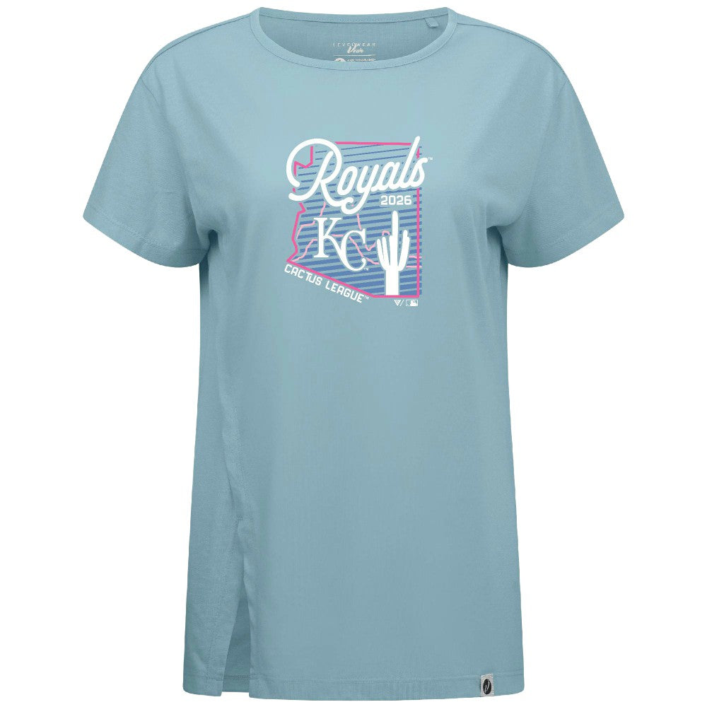 MLB Kansas City Royals Levelwear Women's Influx Spring Training Sunrise Bold T-Shirt