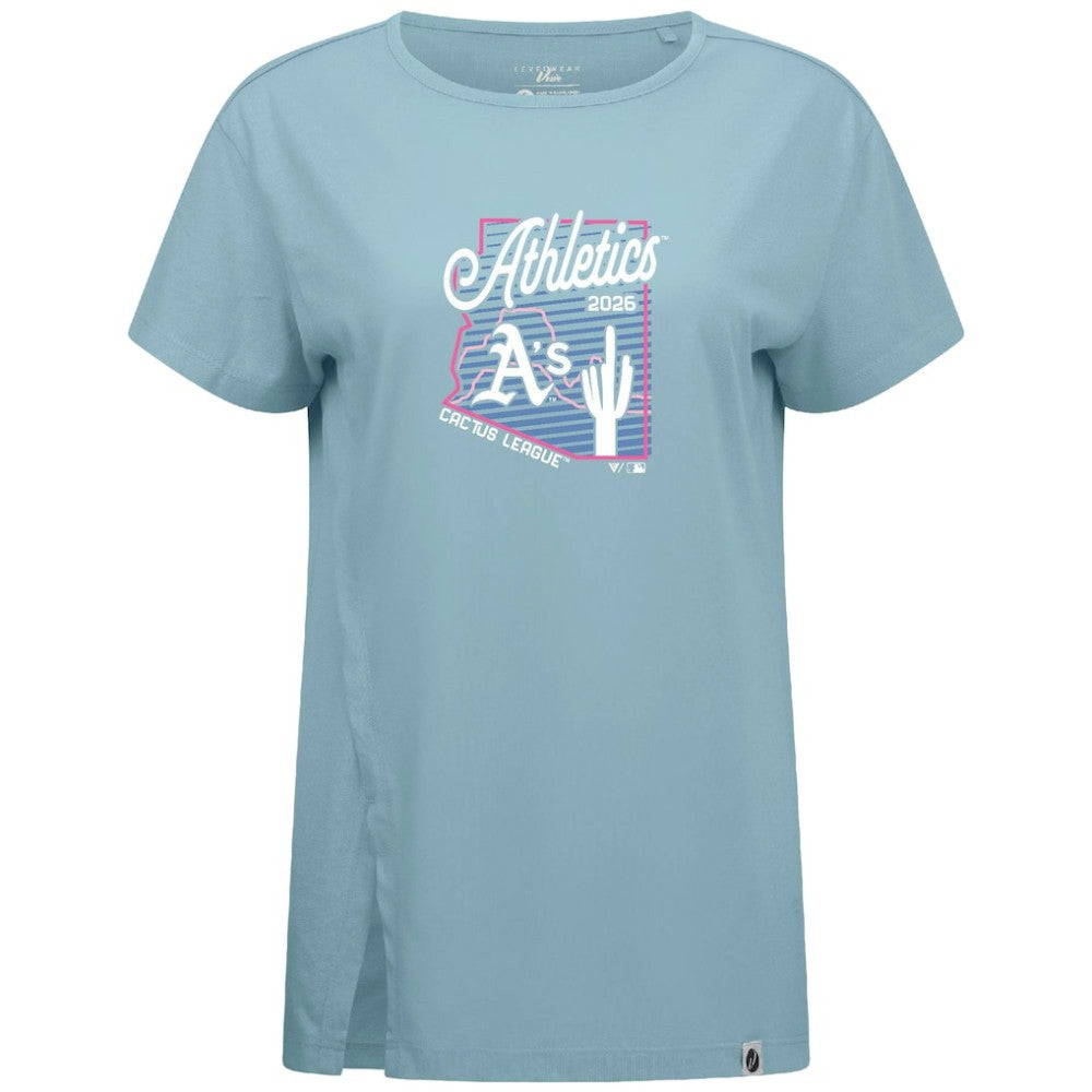 MLB Athletics Levelwear Women's Influx Spring Training Sunrise Bold T-Shirt