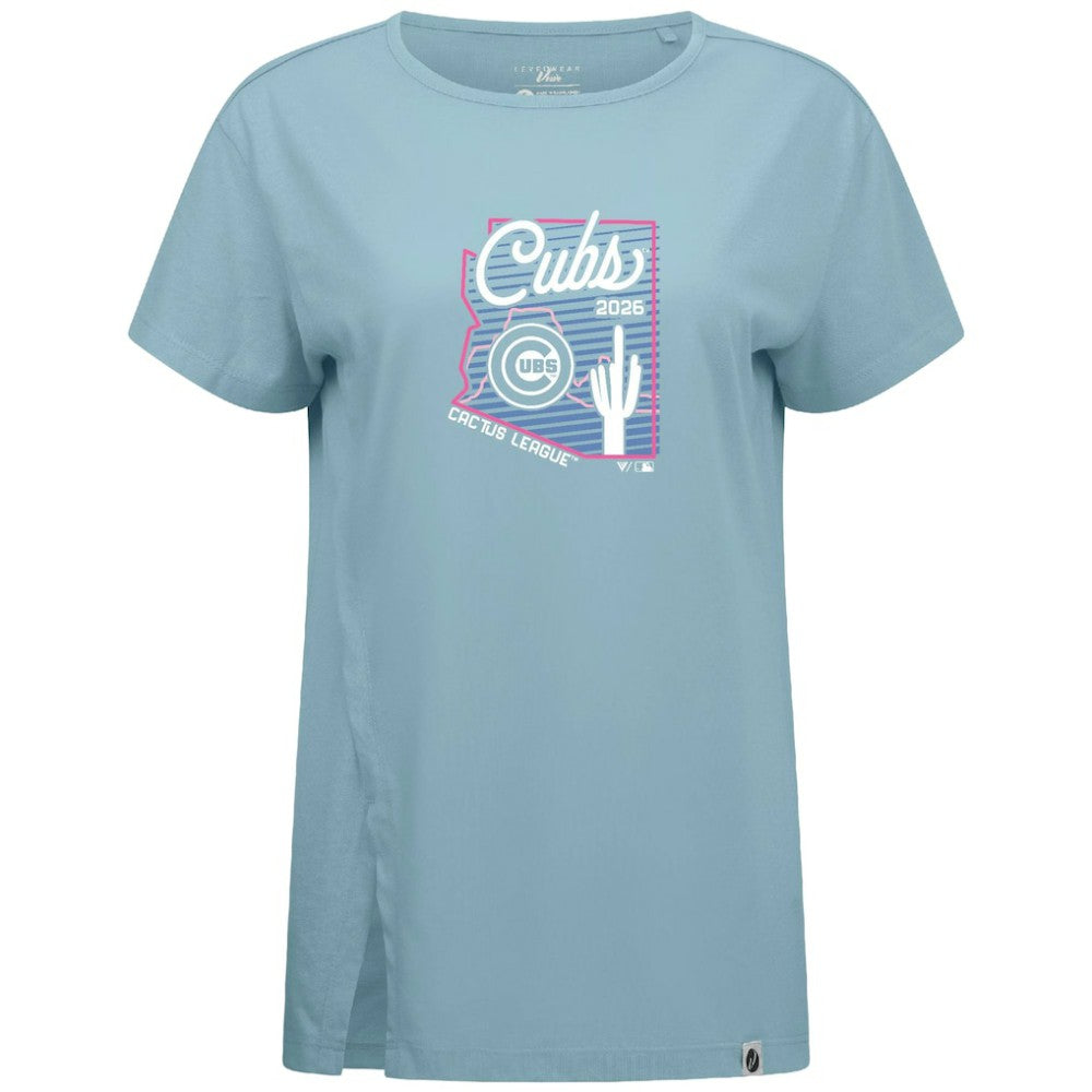 MLB Chicago Cubs Levelwear Women's Influx Spring Training Sunrise Bold T-Shirt