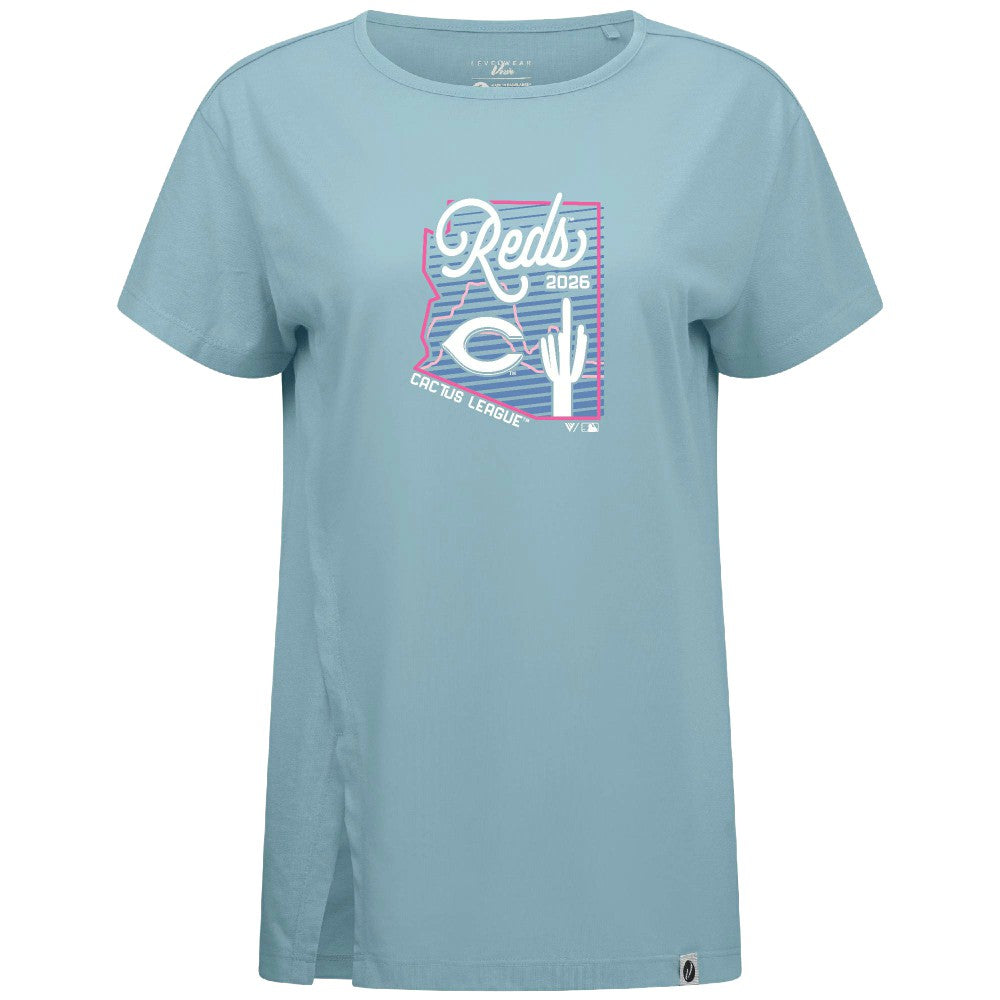 MLB Cincinnati Reds Levelwear Women's Influx Spring Training Sunrise Bold T-Shirt