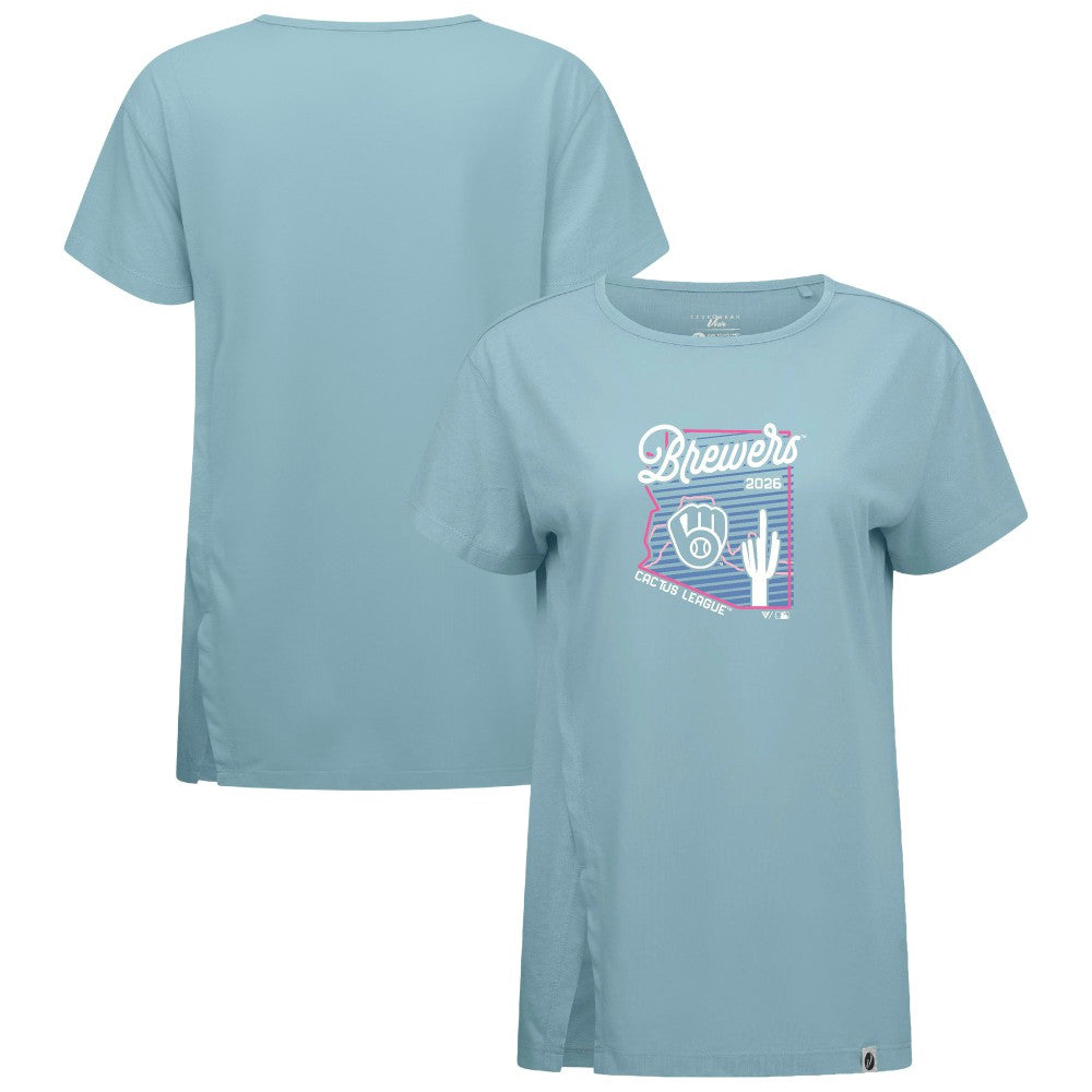 MLB Milwaukee Brewers Levelwear Women's Influx Spring Training Sunrise Bold T-Shirt