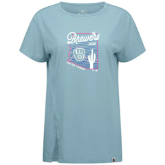 MLB Milwaukee Brewers Levelwear Women's Influx Spring Training Sunrise Bold T-Shirt