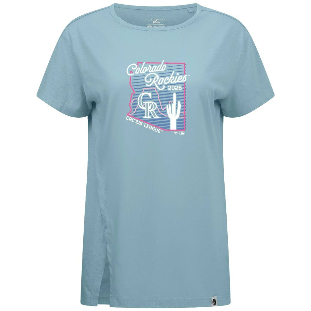 MLB Colorado Rockies Levelwear Women's Influx Spring Training Sunrise Bold T-Shirt