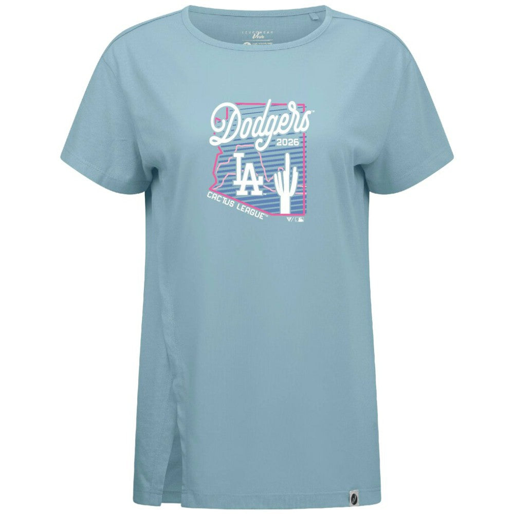 MLB Los Angeles Dodgers Levelwear Women's Influx Spring Training Sunrise Bold T-Shirt