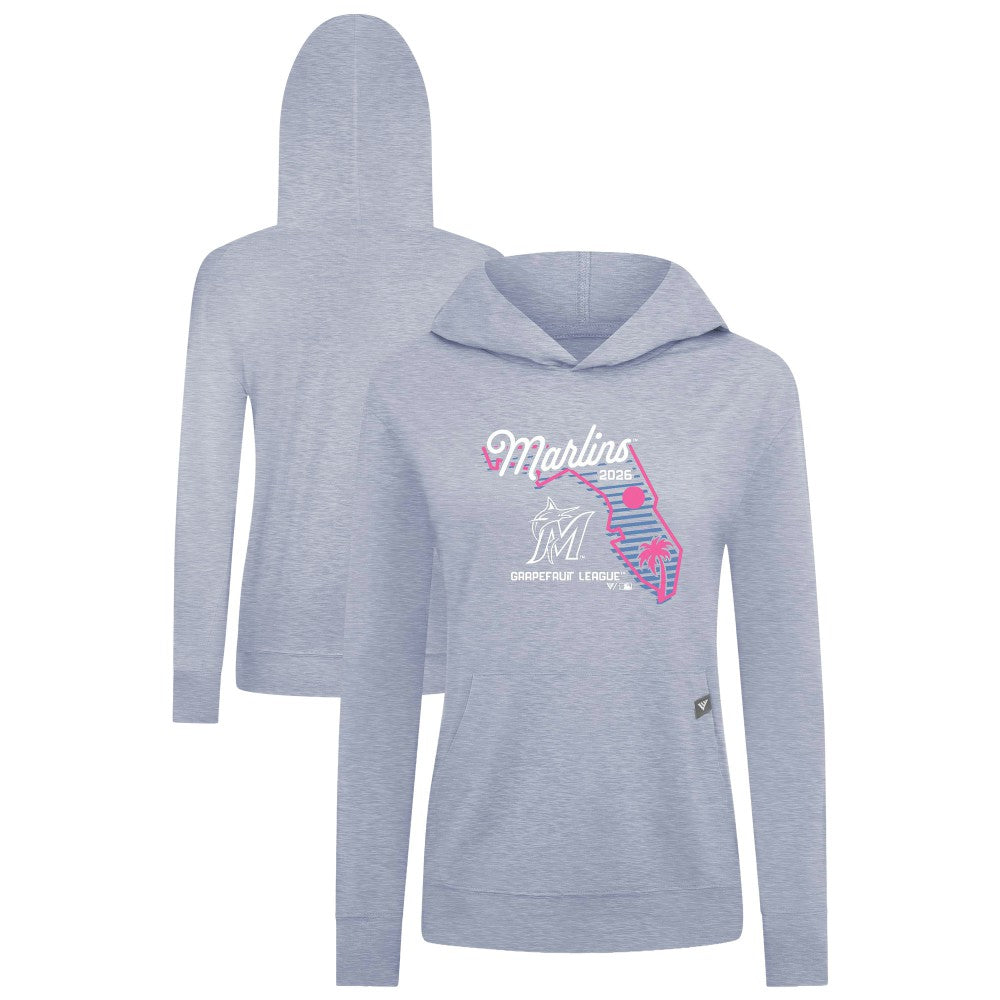 MLB Miami Marlins Levelwear Women's Relay Spring Training Sunrise Bold Hoodie