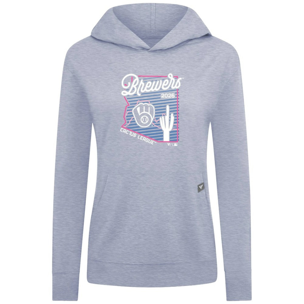 MLB Milwaukee Brewers Levelwear Women's Relay Spring Training Sunrise Bold Hoodie