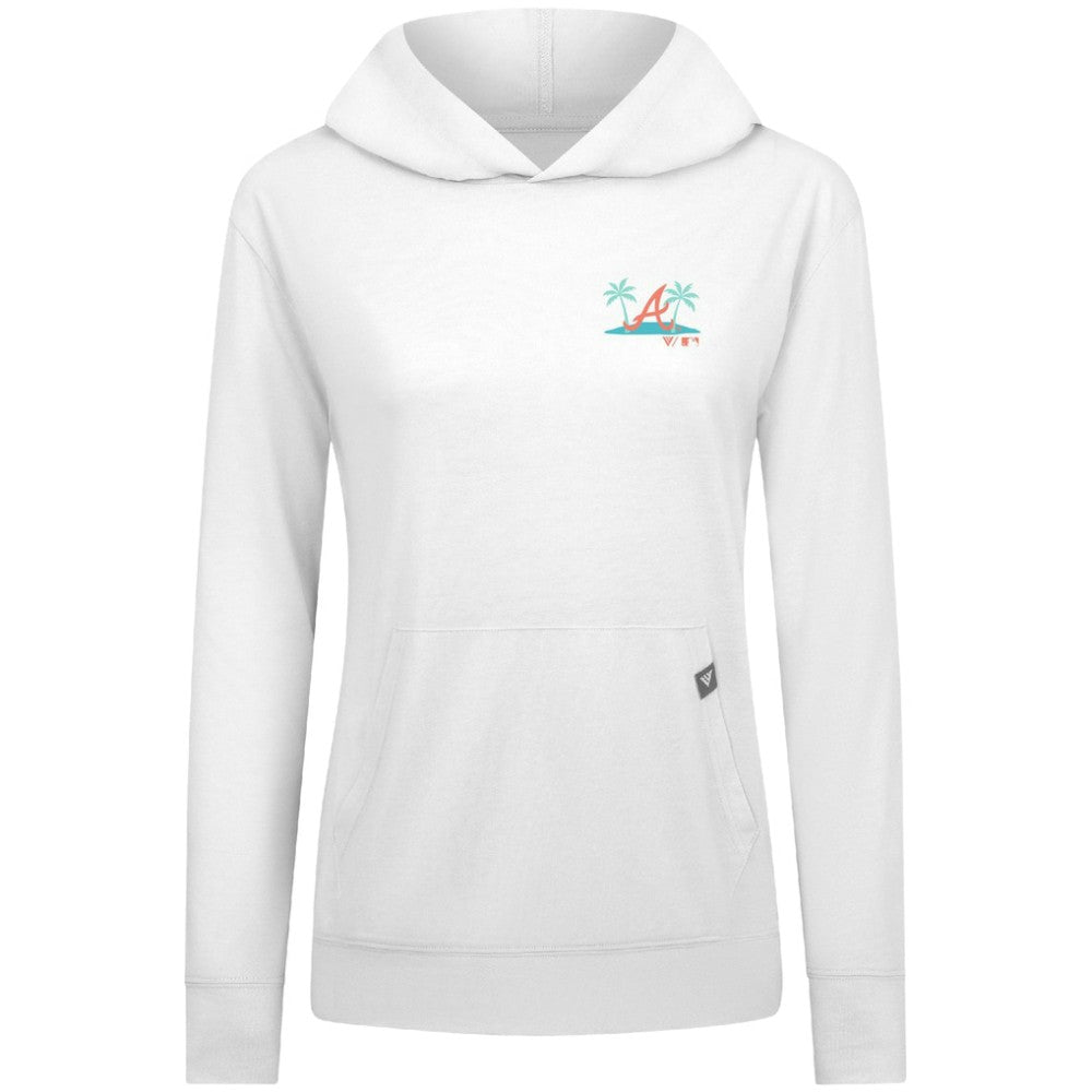 MLB Atlanta Braves Levelwear Women's Relay Spring Break Panoramic Bold Hoodie