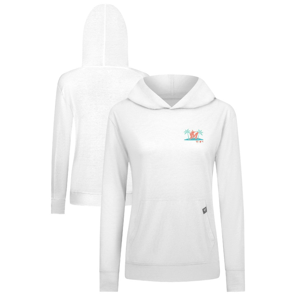 MLB Miami Marlins Levelwear Women's Relay Spring Break Panoramic Bold Hoodie