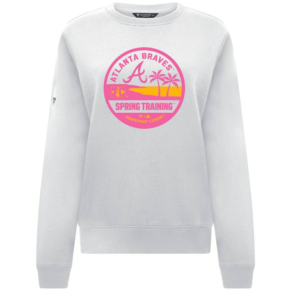 MLB Atlanta Braves Levelwear Women's Yvette Spring Training Badge Bold Sweatshirt