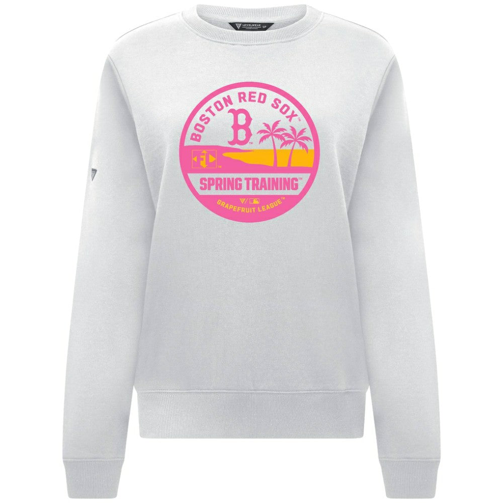 MLB Boston Red Sox Levelwear Women's Yvette Spring Training Badge Bold Sweatshirt