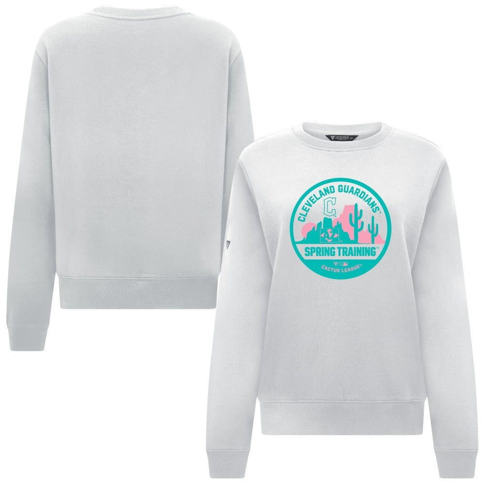 MLB Cleveland Guardians Levelwear Women's Yvette Spring Training Badge Bold Sweatshirt