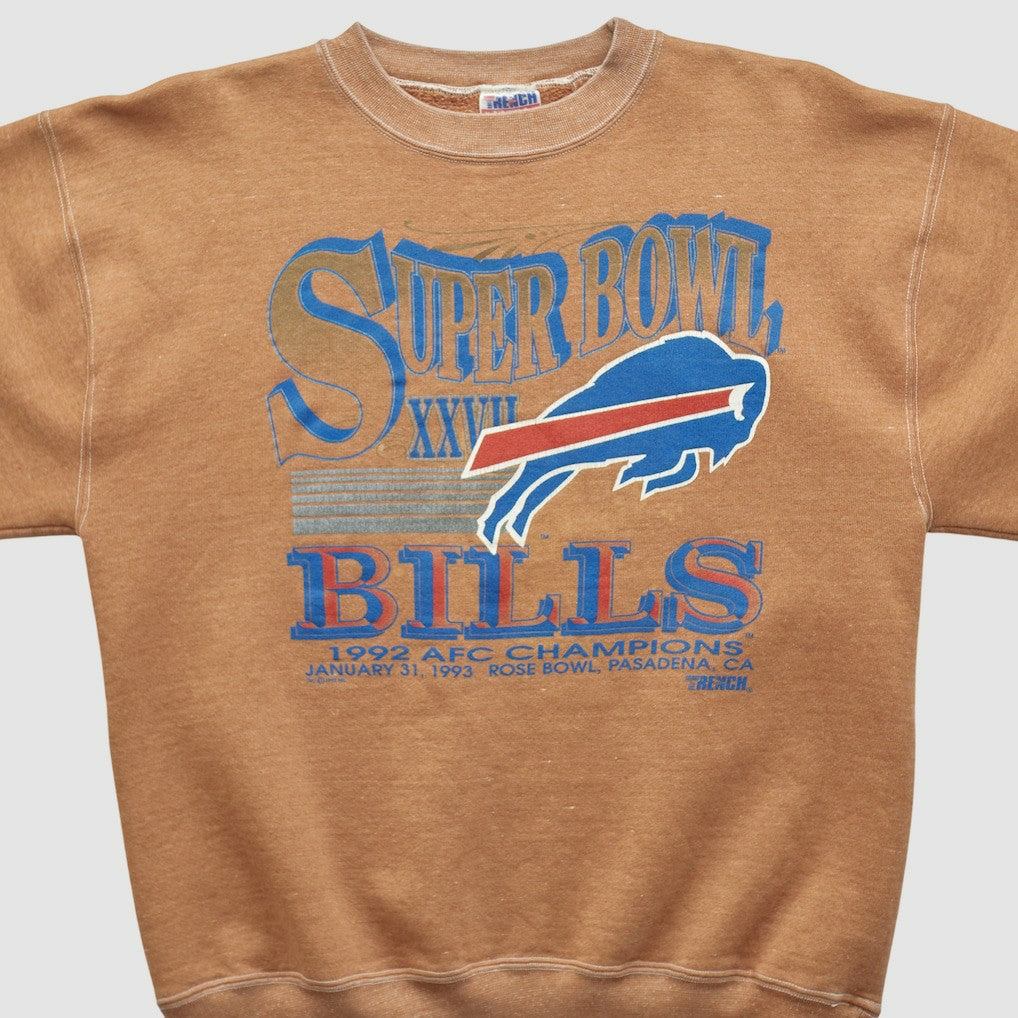 Super Bowl XXVII Trench 1992 Pullover Sweatshirt - Buffalo Bills