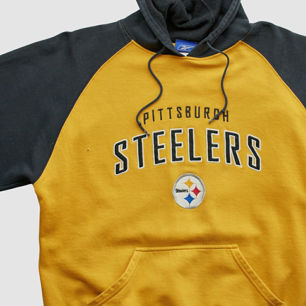 Reebok 2000s Hooded Pullover Sweatshirt - Pittsburgh Steelers