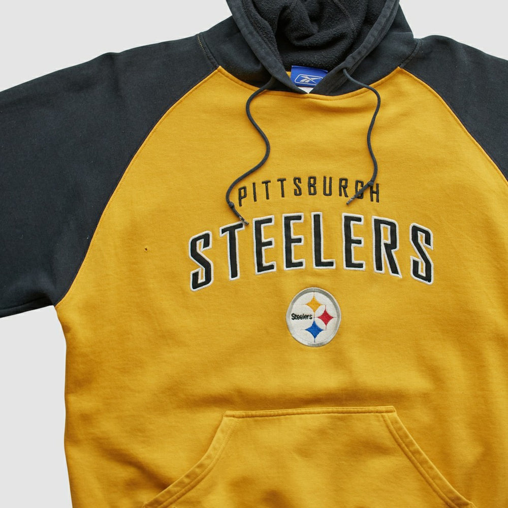 Reebok 2000s Hooded Pullover Sweatshirt - Pittsburgh Steelers