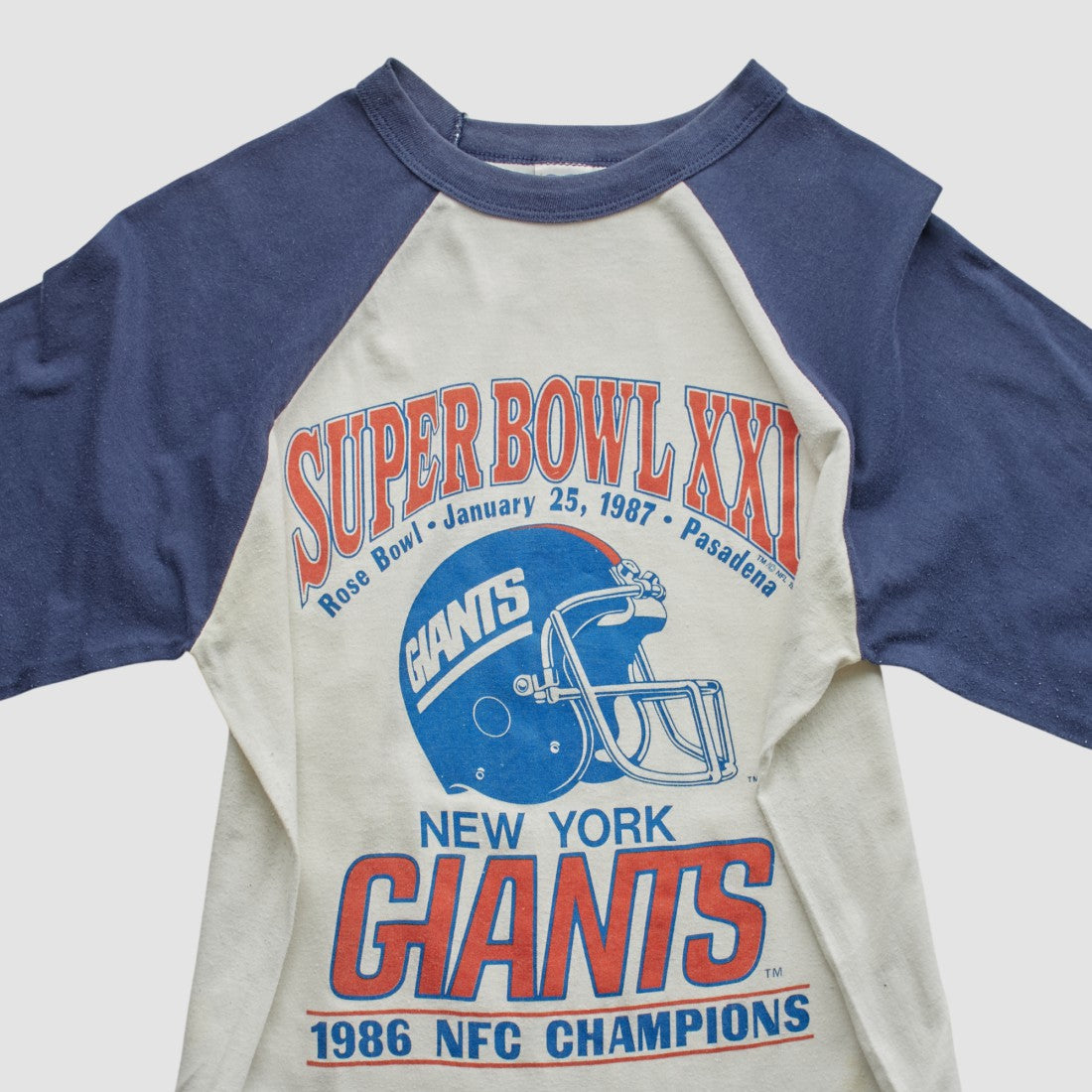 Super Bowl XXI Trench 1986 T-shirt - New York Giants