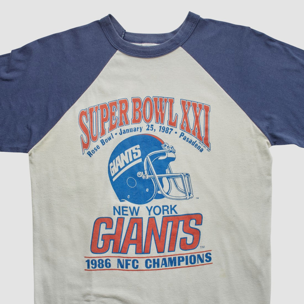 Super Bowl XXI Trench 1986 T-shirt - New York Giants