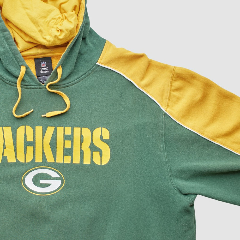 Reebok 2010s Hooded Pullover Sweatshirt - Green Bay Packers