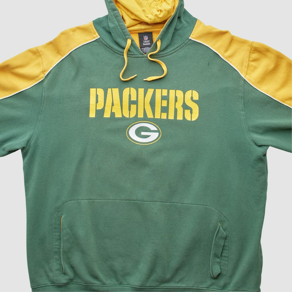 Reebok 2010s Hooded Pullover Sweatshirt - Green Bay Packers