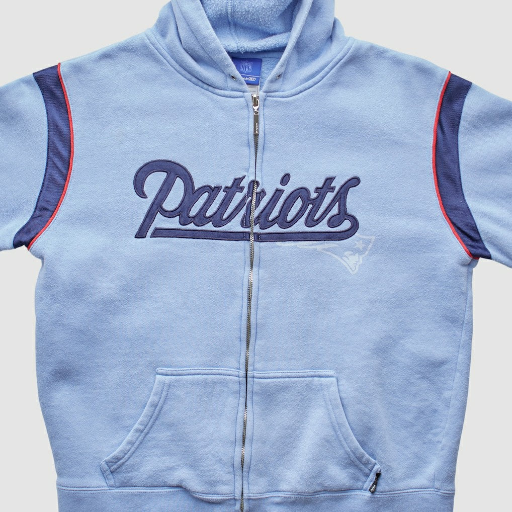 Reebok 2000s Hooded Full Zip Sweatshirt - New England Patriots