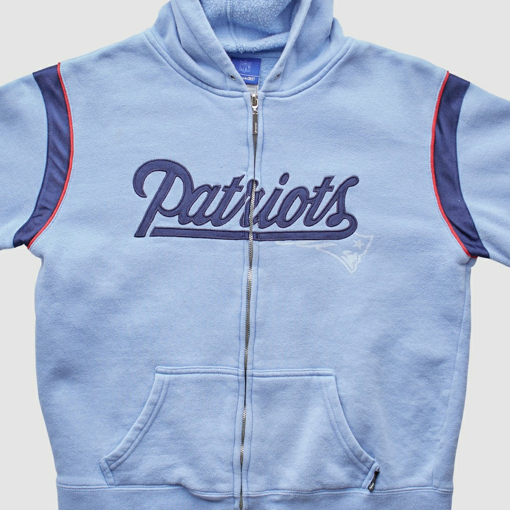 Reebok 2000s Hooded Full Zip Sweatshirt - New England Patriots