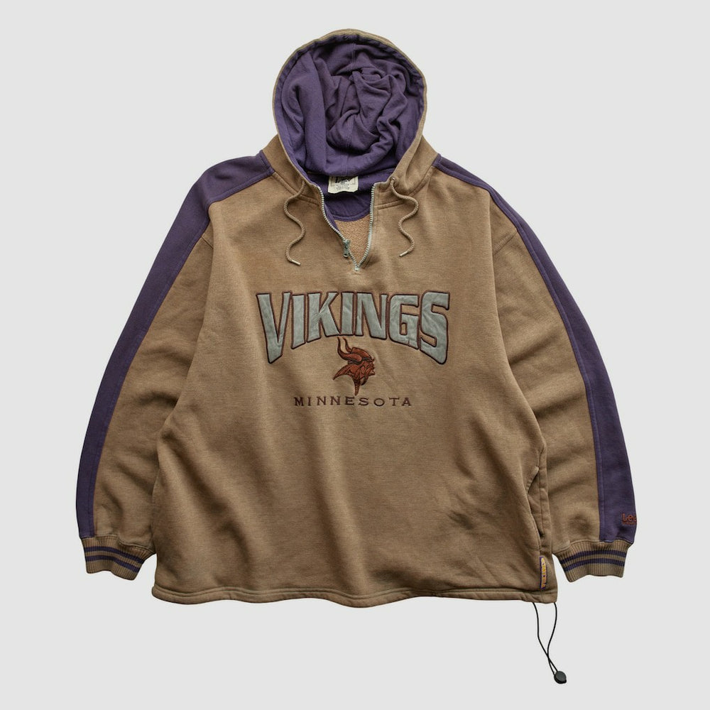 Lee Sport 90s Hooded 1/4 Zip Sweatshirt - Minnesota Vikings