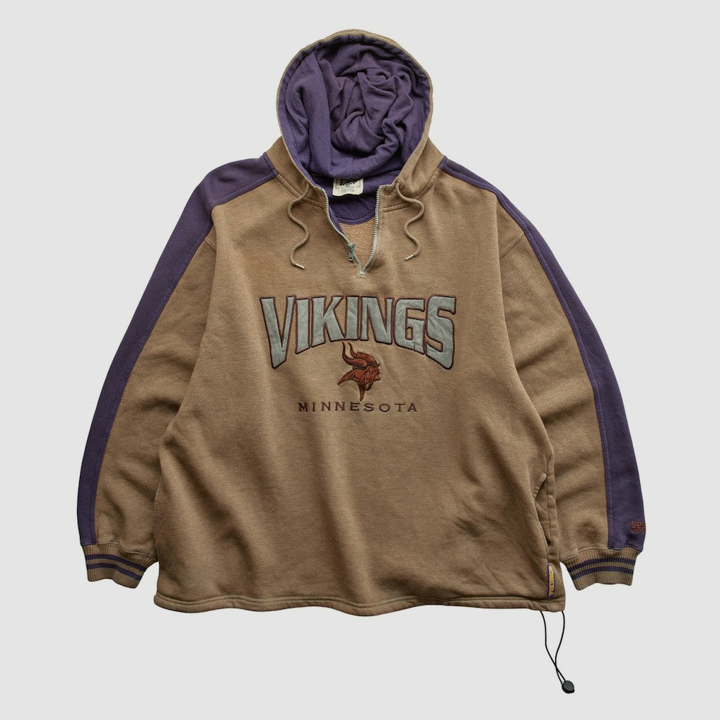 Lee Sport 90s Hooded 1/4 Zip Sweatshirt - Minnesota Vikings