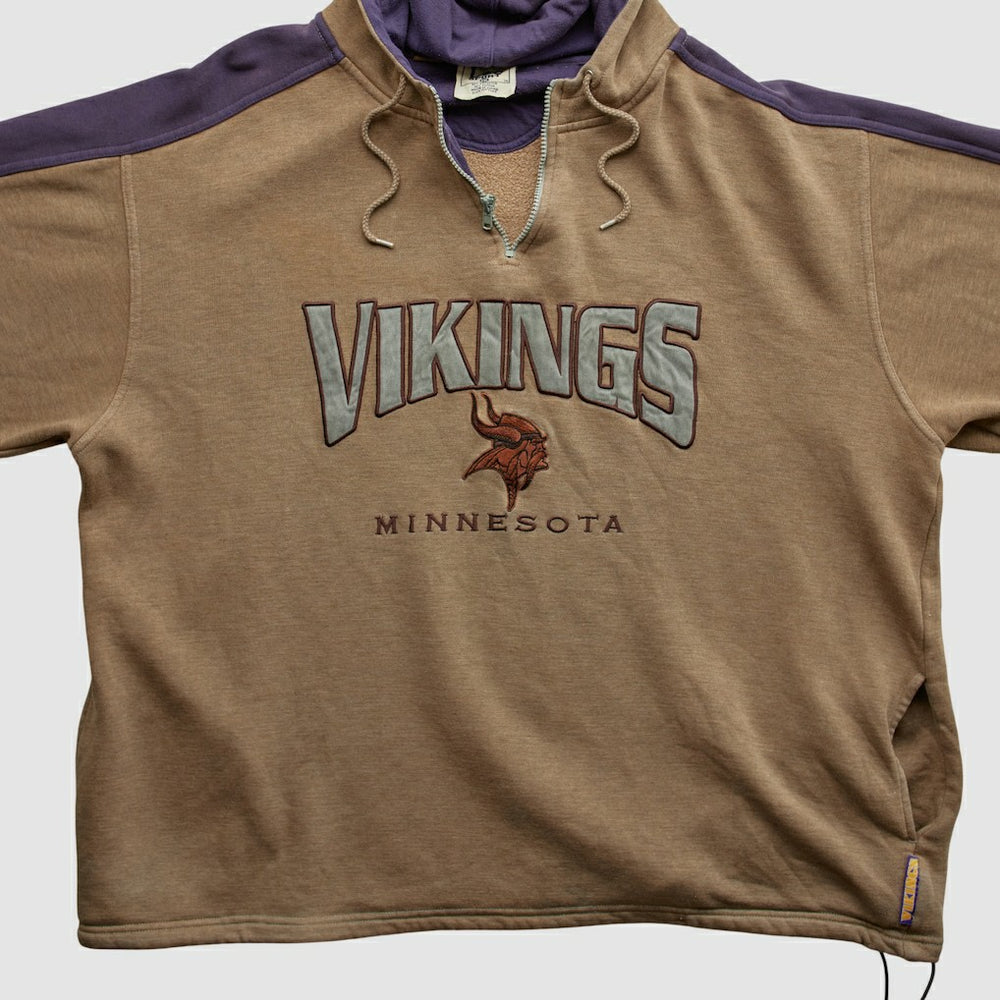Lee Sport 90s Hooded 1/4 Zip Sweatshirt - Minnesota Vikings