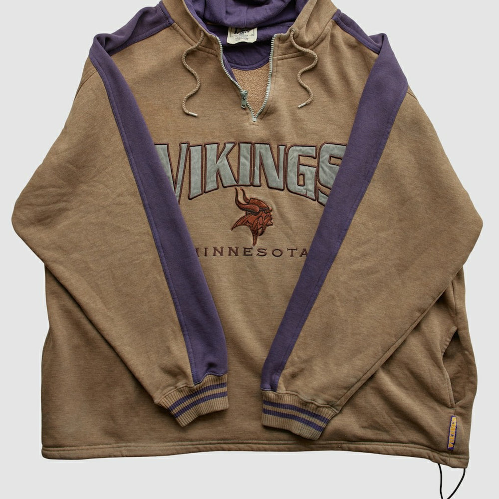 Lee Sport 90s Hooded 1/4 Zip Sweatshirt - Minnesota Vikings