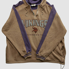 Lee Sport 90s Hooded 1/4 Zip Sweatshirt - Minnesota Vikings