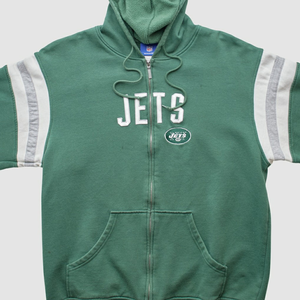 Reebok 2000s Hooded Full Zip Sweatshirt - New York Jets