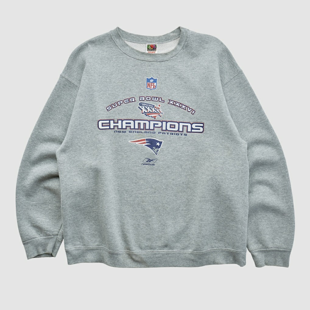 Super Bowl XXXVI Fruit of The Loom 2002 Pullover Sweatshirt - New England Patriots