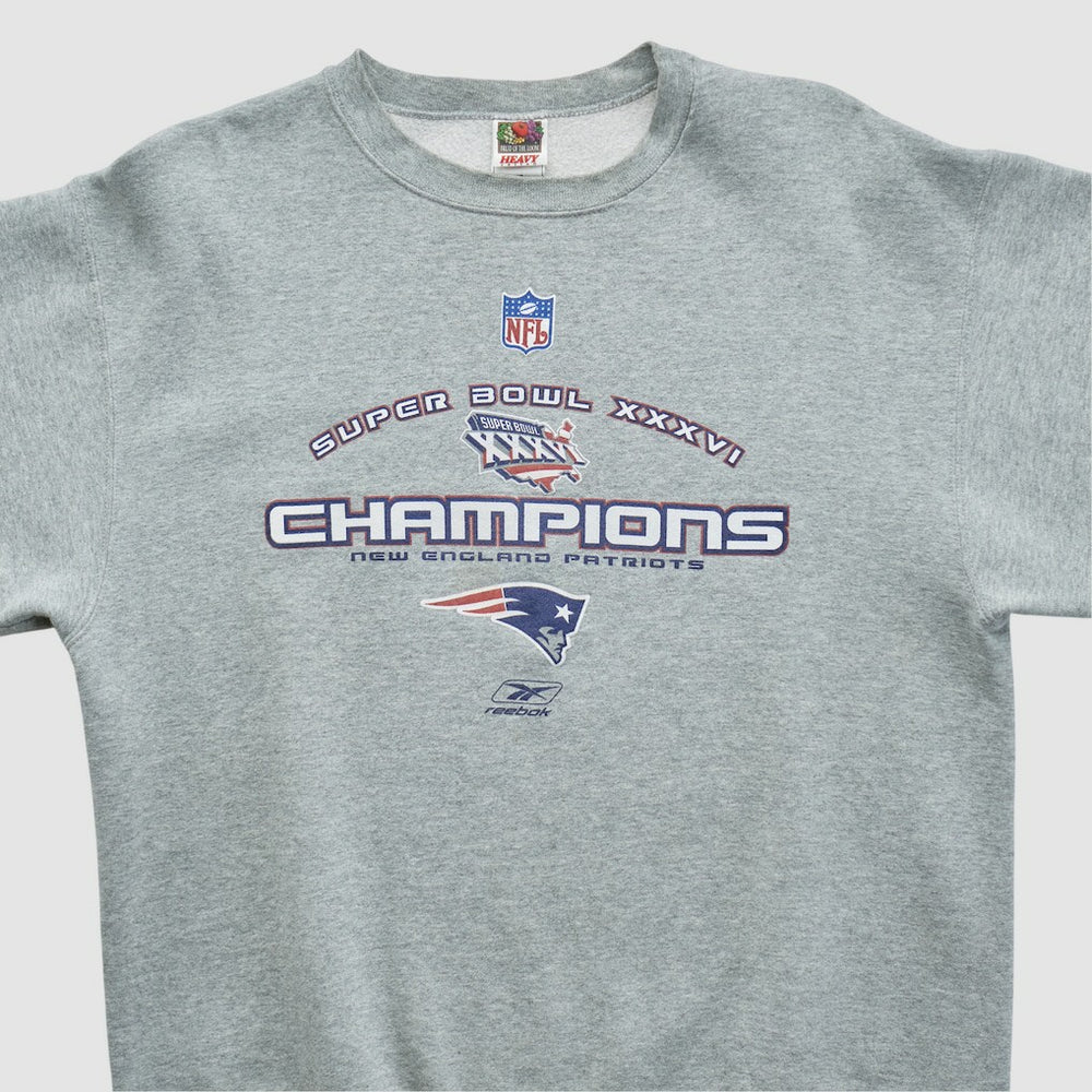 Super Bowl XXXVI Fruit of The Loom 2002 Pullover Sweatshirt - New England Patriots