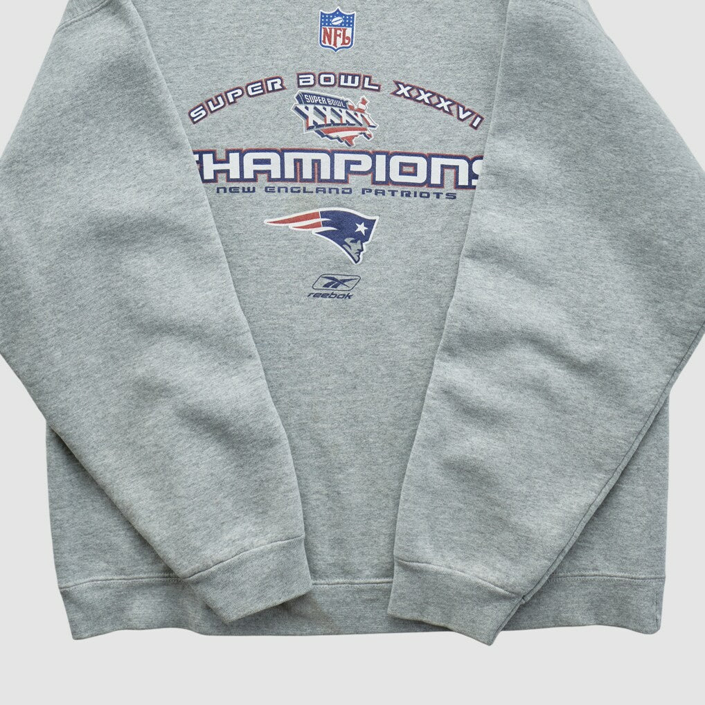 Super Bowl XXXVI Fruit of The Loom 2002 Pullover Sweatshirt - New England Patriots
