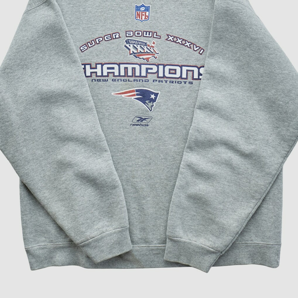 Super Bowl XXXVI Fruit of The Loom 2002 Pullover Sweatshirt - New England Patriots